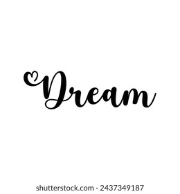 dream text on white background.