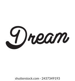 dream text on white background.