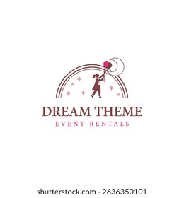Dream Theme Event Rentals vector Logo concept