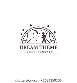 Dream Theme Event Rentals vector Logo concept