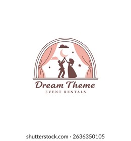 Dream Theme Event Rentals vector Logo concept