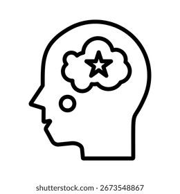 Dream Think Icon Element For Design