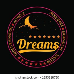 Archivo vectorial de diseño de camisetas de sueño