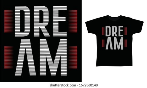 Dream typography art design vector illustration  
