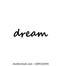 Dream Typography Print Use Poster Flyer Stock Vector (Royalty Free ...