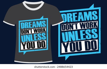 DREAM TYPOGRAPHY T SHIRT DESIGN