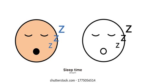 Dream vector illustration lineal color and filled design