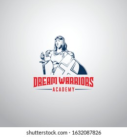 Dream Warriors Logo Vector Template Stock Vector (Royalty Free) 1632087826