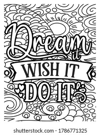 dream wish it do it coloring.coloring book pages.