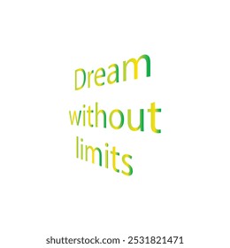 Sueño sin límites tipografía arte silueta Arte vectorial ilustración