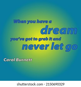 Dream Words Carol Burnett Vector File