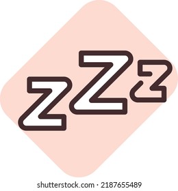 Dream zzz, illustration, vector on a white background.
