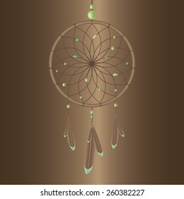 dream-catcher with beads and feathers