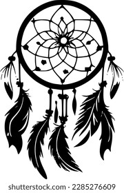 Dreamcatcher | Ilustración del vector negro y blanco