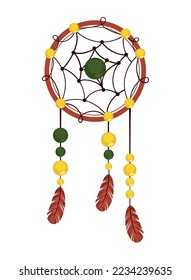 dreamcatcher bohemian design icon isolated