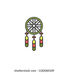 Dreamcatcher colored icon. Element of wild west icon for mobile concept and web apps. Cartoon Dreamcatcher icon can be used for web and mobile