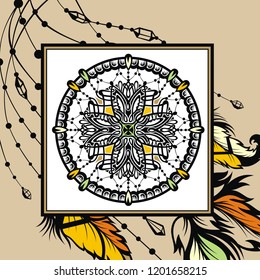 Dreamcatcher and feather 
