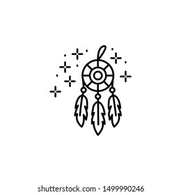 Dreamcatcher feathers icon. Element of sweet dreams icon