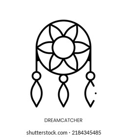 dreamcatcher icon. Linear style sign isolated on white background. Vector illustration