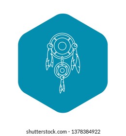 Dreamcatcher icon. Outline illustration of dreamcatcher vector icon for web