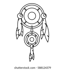 Dreamcatcher icon. Outline illustration of dreamcatcher vector icon for web