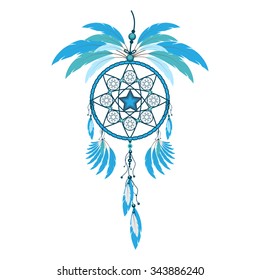 Dreamcatcher illustration on white background