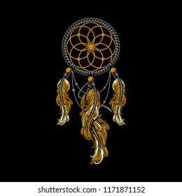 dreamcatcher illustration and tshirt design