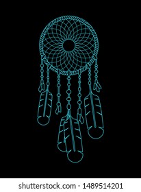 Dreamcatcher isolated icon. Dream catcher sign. vector illustration