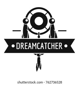 Dreamcatcher logo. Simple illustration of dreamcatcher vector logo for web