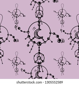 Dreamcatcher moon ethnic vector - Vector