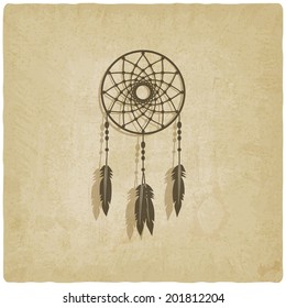 Dreamcatcher old background - vector illustration. eps 10