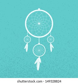 Dreamcatcher on turquoise background svg
