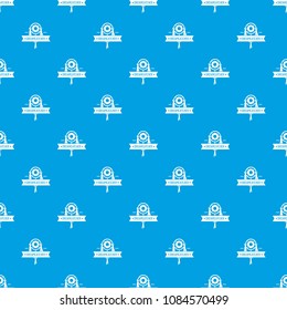 Dreamcatcher pattern vector seamless blue repeat for any use
