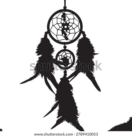 Dreamcatcher Silhouette Hanging Decoration Boho Style