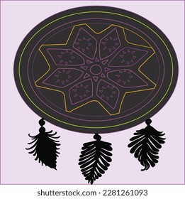 A dreamcatcher vector art work. This is an editable vector eps file.