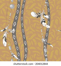 Dreamcatcher vector background pattern