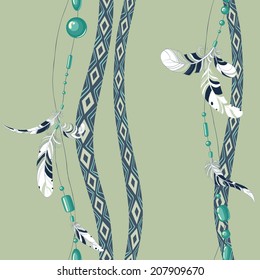 Dreamcatcher vector background pattern