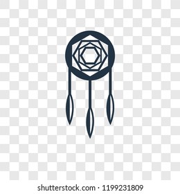 Dreamcatcher vector icon isolated on transparent background, Dreamcatcher transparency logo concept