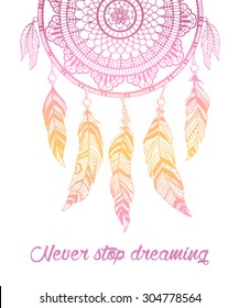 Dreamcatcher, vector illustration