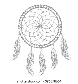 Dreamcatcher. Vector illustration.