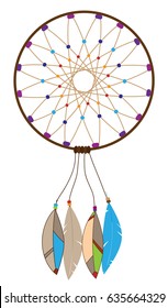 Dream-catcher vector illustration