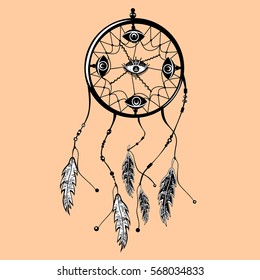 Dreamcatcher. Vector illustration - EPS 8.