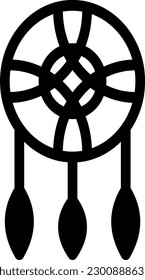 dreamcatcher Vector illustration on a transparent background. Premium quality symmbols. Glyphs vector icons for concept and graphic design.