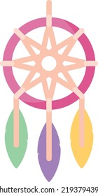 dreamcatcher vector on white background. isolated Vector icon