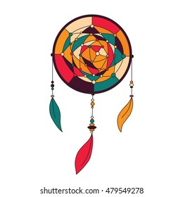 Dreamcatcher for your design. Vector illustration. 