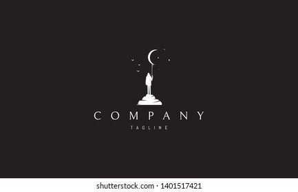 Dreamer abstract white vector logo design image