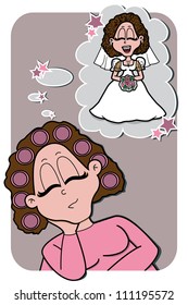 Dreaming about happy wedding