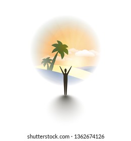 Dreaming About Sun and Hot Tropical Sands - Holiday is Coming Concept Design