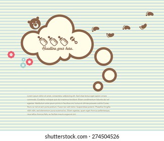 Dreaming bear design template
