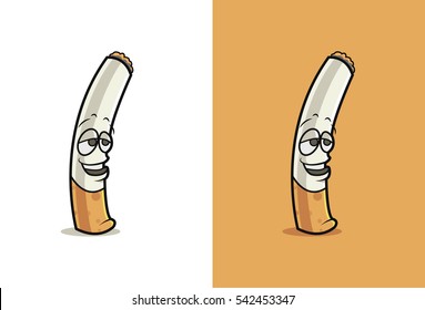 Dreaming Cigarette cartoon . Vector illustration